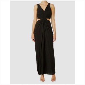 69. MISA Los Angeles $340 Black Athema Floor-Length Cut Out Dress